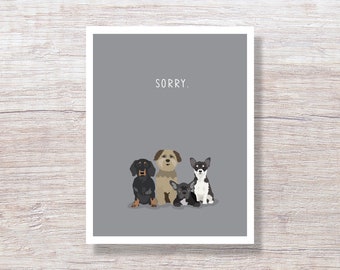 DOG PET SYMPATHY Greeting Card for Loss of Pet - D306