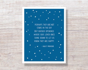 STARS IN SKY Sympathy Card, Condolence Card, Thinking of You Card - D220