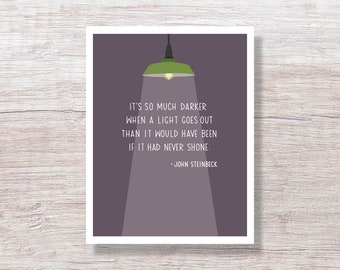 JOHN STEINBECK QUOTE - Sympathy Card, Condolence Card, Support Card - D328