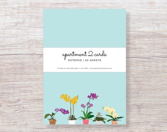 Potted Orchids - 4.75 x 6.5" Notepad - NP140