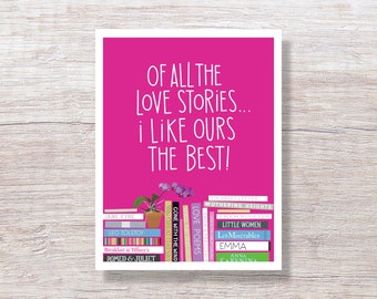 Love Stories, Anniversary Card For Wife For Husband, For Girlfriend, For Boyfriend - D473