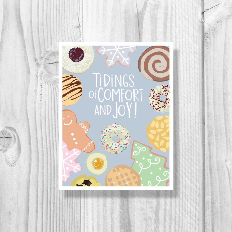 Single Card or Boxed Set of 10 Christmas Cards H179 Christmas Cookies Holiday Cards