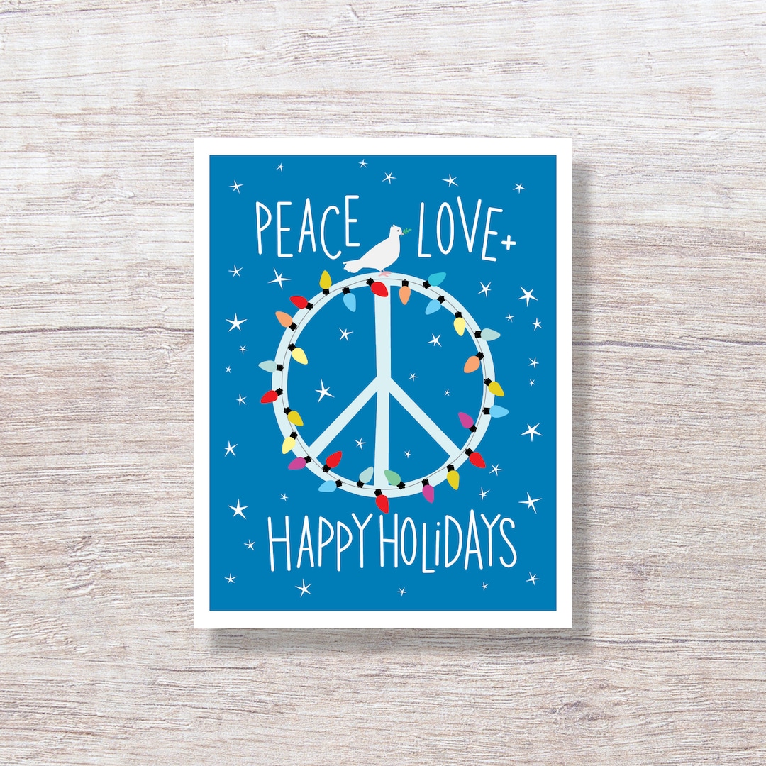 Peace Sign Christmas Cards 