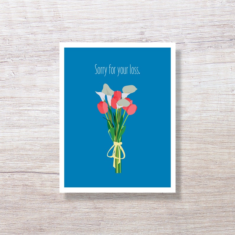 Condolence Card Sympathy Card Thinking of You Card LILLIES Etsy