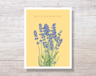 Sympathy Card, Condolence Card, Thinking of You Card, LAVENDER - D119