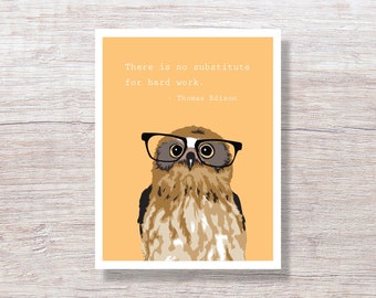 Graduation Card for him for her for son for daughter Smart Owl - H155