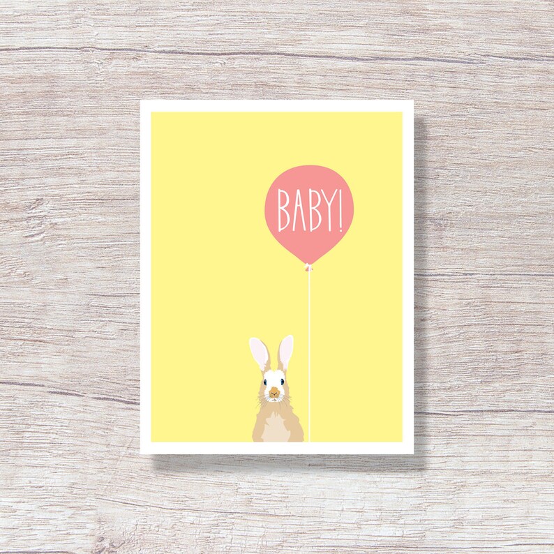 New Baby Card, Gender Neutral Baby Boy Baby Girl Congratulations, NEW BABY YAY D251 image 1