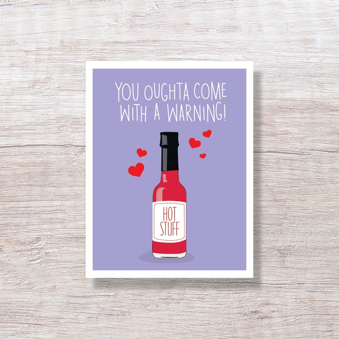 Funny Hot Sauce Valentine's Day Card, for Boyfriend for Girlfriend H146