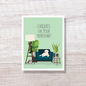 Mid-century Modern New Home Congratulations Card - New Home New House New Apartment Housewarming - D359