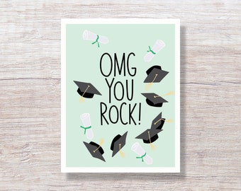 Graduation Card, OMG YOU ROCK - H194