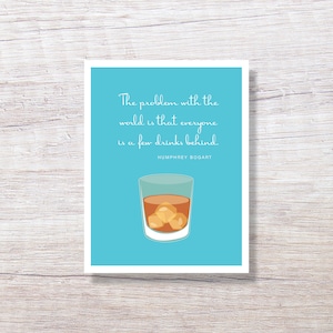 Funny Birthday Cards for him, Greeted Birthday Cards (For Him, For Man, For Husband, For Father) - BOGART QUOTE - D227