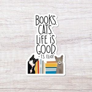 T.S. Eliot Good Life Quote, Vinyl Sticker - ST151