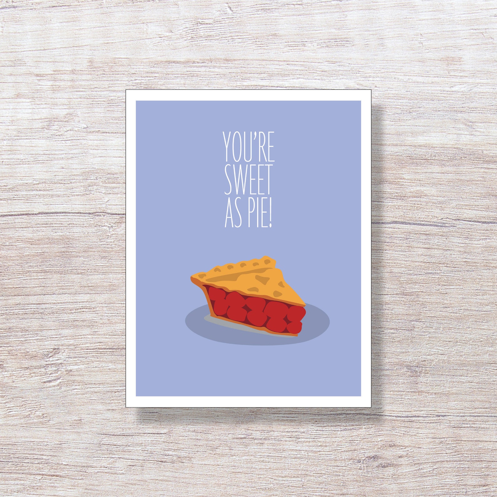 SWEET AS PIE Thank You Single Card or Boxed Set Fun Thank - Etsy