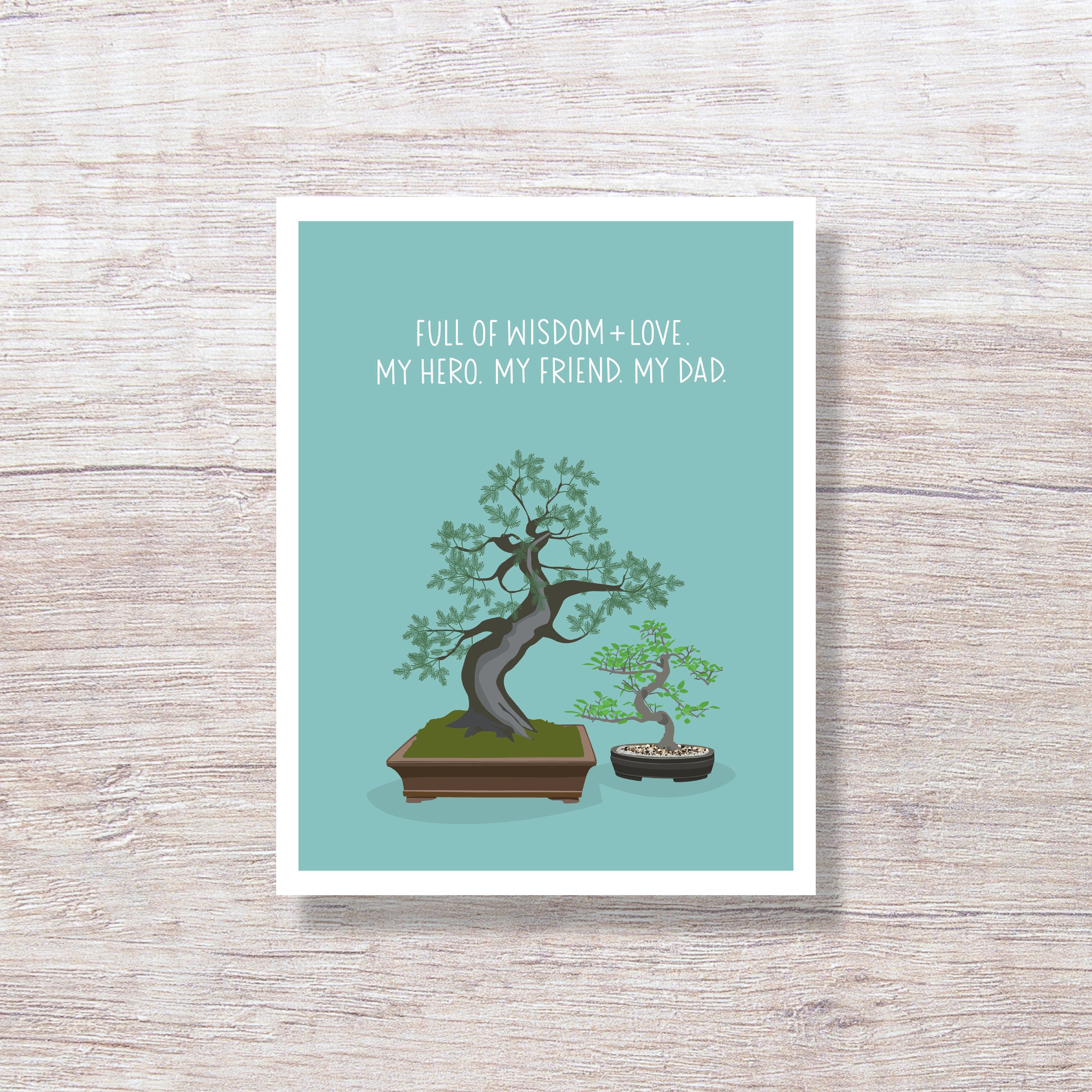 Bonsai Father's Day Card: Hero Dad Gift - H252 - Etsy