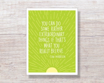 TONI MORRISON QUOTE - Graduation Card - H246