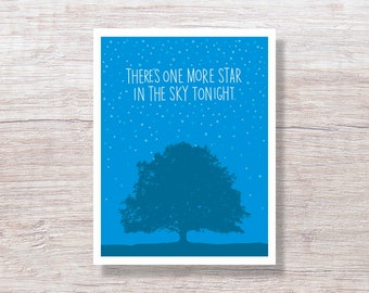 Sympathy Card, Condolence Card, Thinking of You Card, STARRY NIGHT - D201