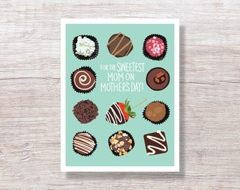 SWEET MOM CHOCOLATES Mother's Day card - general card for moms - H248