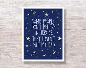 Father's Day Cards for Dad from son from daughter - Hero Dad H312