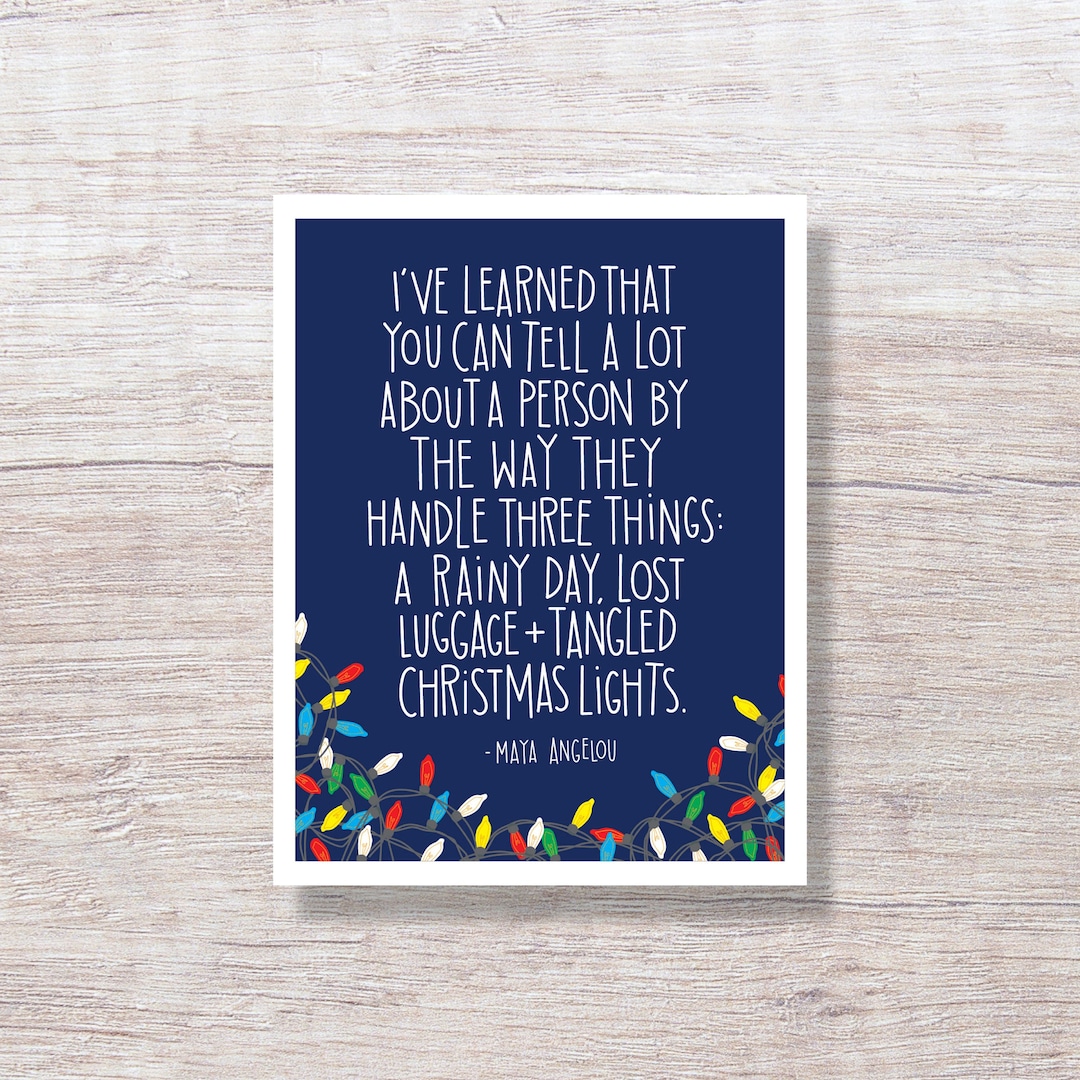 Maya Angelou Christmas Quote Single Card or Boxed Set Christmas Cards