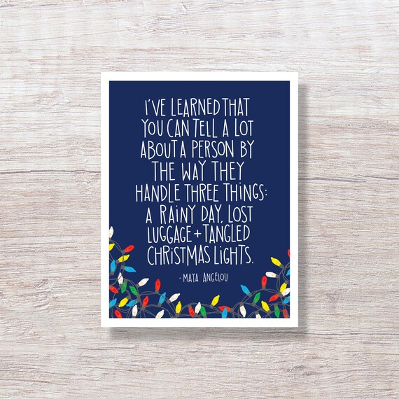 Maya Angelou Christmas Quote Single Card or Boxed Set of