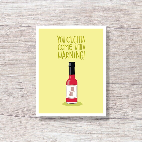 HOT SAUCE Funny Anniversary Card Funny Love Card For Etsy
