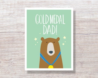 Father's Day Cards Gold Medal Dad - H176