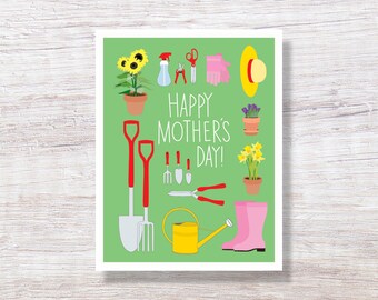 Well Tended Garden,  Mother's Day card for Gardener, Plant Lover - H298