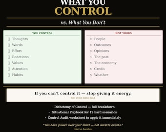 Stoicism Planner PDF | Stoic Journal for Discipline Focus and Resilience