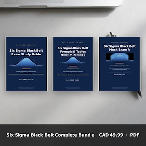 Six Sigma Black Belt Complete Bundle | CSSBB Study Guide + Formula Reference + Mock Exam (PDF Download)
