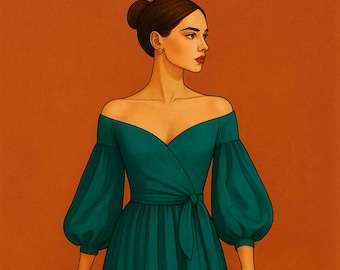 Fashion Coloring Book for Adults – 10 Printable PDF Pages – Elegant Gowns, Line Art, Stylish Outfits to Color