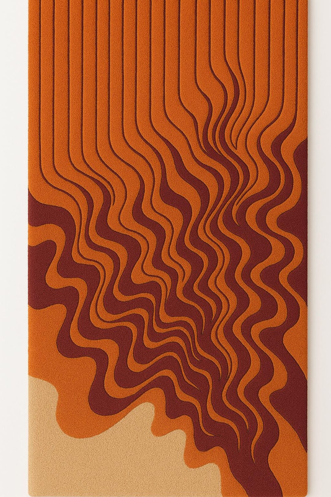 Retro Wave Flow Tufted Rug – Modern Abstract Line Art Carpet - Etsy