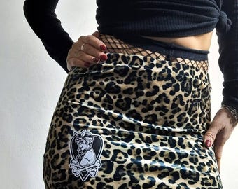 Mini ZOMBIE DOLL LEOPARD punk dark rock rave tekno23 gonna leopardata