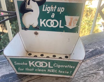 Vintage Metal  Kool Penny Matchbook Holder / All Canadian tariffs paid by seller