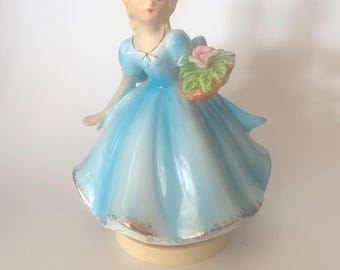 Vintage Joseph Musical Girl / Muriel Joseph Figurine / Dr. Zhivago Theme Musical Figurine / 1965