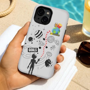 Funda de teléfono con diseño de Alien Goals para iPhone 16, 15, 14, 13, 12 y 11 Pro Max, Samsung Galaxy S25, S24, S23, S22, S21 y S20 Plus Ultra y Google Pixel 9, 6, 7 y 6