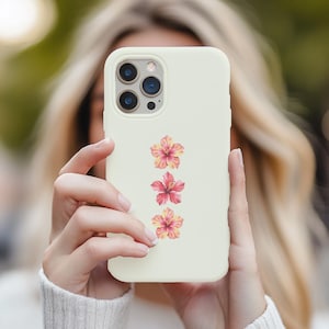 Tropical Hibiscus Flower Phone Case for iPhone 16 15 14 13 12 11 Pro Max, Samsung Galaxy S25 S24 S23 S22 S21 S20 Plus Ultra & Google Pixel