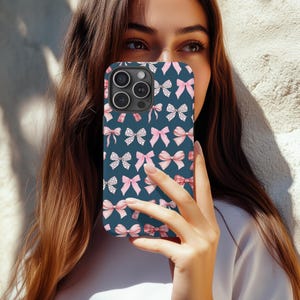 Coquette Bow Phone Case: Girly Pink Ribbon Design