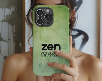 Zen Mode Tough Phone Case - Minimalist Word Design