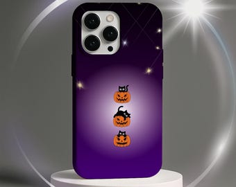 Halloween Black Cats in Pumpkins Tough Phone Case - iPhone & Samsung