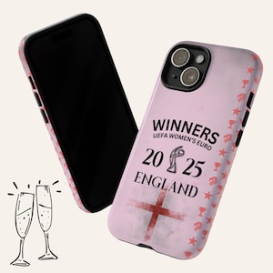 England Women&#39;s Euro 2025 Champions Phone Case: Lionesses Trophy Design