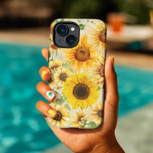 Sunflower Phone Case: Floral Design, Impact Resistant