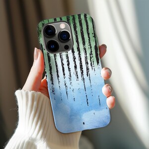 Forest Drip - Grün-blaue Aquarell Robuste Handyhülle