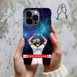 Lionesses Euro 2025 Champions Tough Case - Pride of England Design - Fireworks Victory Scene for iPhone & Samsung Phones
