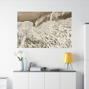 Vintage Surf Beach Aerial Print: Monochrome Coastal Wall Art