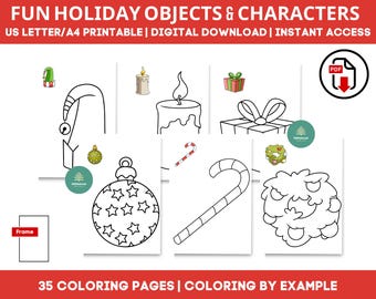Christmas Coloring Pages for Kids | 35 Easy Holiday Designs | Fun ...