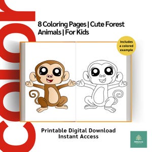 Forest Animals Coloring Pages: A4 Printable Sheets for Kids (PDF Download)
