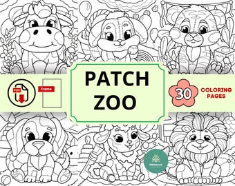 Zoo Animal Coloring Pages | Fun Educational Art for Preschool & Kindergarten | 30 Printable Designs