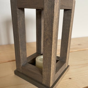 Rustic Mini Tealight Lantern, Smoky Gray Wood Lantern, Home Decor, Accent Lighting, Farmhouse, Country, Tealight Holder image 2