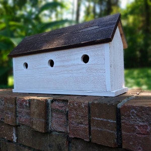 Rustic 3 Hole Birdhouse - Birdhouse, Rustic Birdhouse, Garden Decor, Indoor Birdhouse, Farmhouse Birdhouse