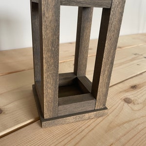 Rustic Mini Tealight Lantern, Smoky Gray Wood Lantern, Home Decor, Accent Lighting, Farmhouse, Country, Tealight Holder image 3